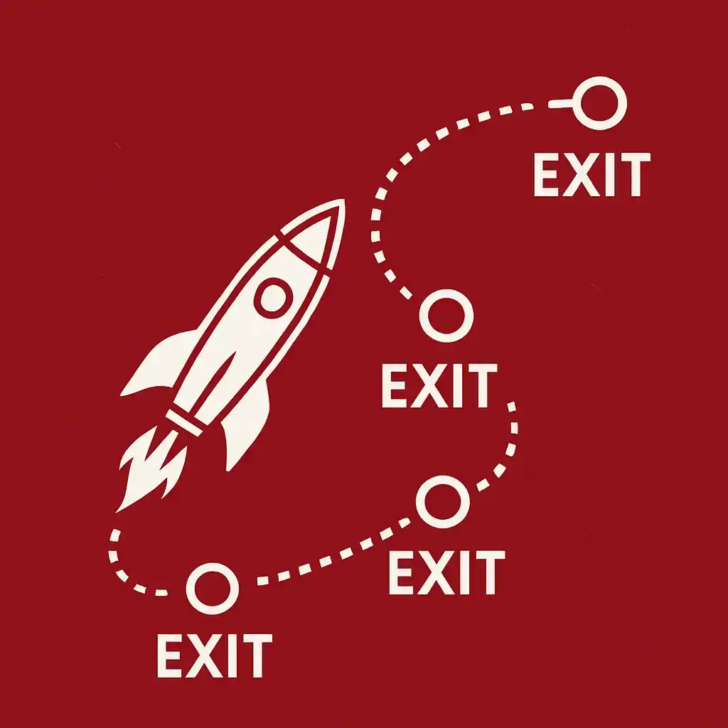 — Astronaut exit strategy diagram with multiple exits